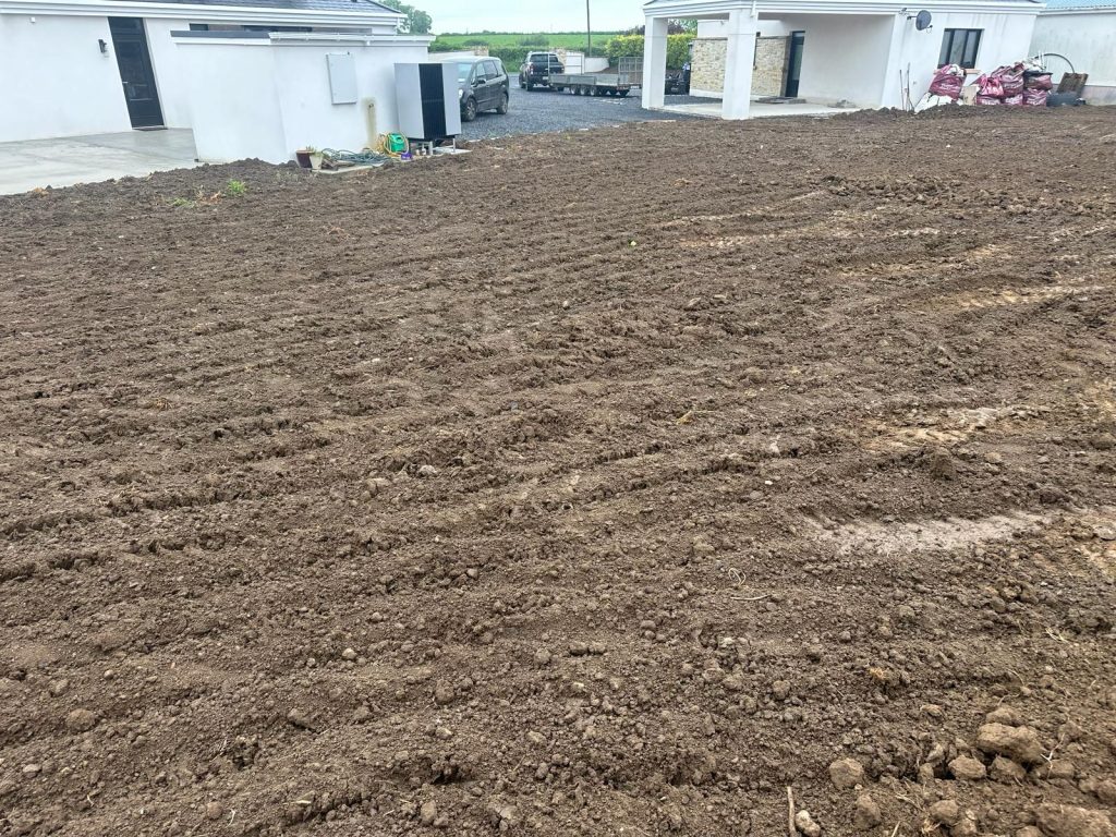 New lawn before completed 3